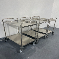 Set of 3 Trolley ( 2 shelves 800 x 500 x 960 ) Carts, Racking, and Shelving image 0